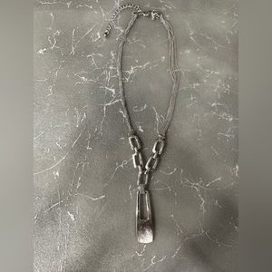 Lia Sophia Silver Necklace with triple chain